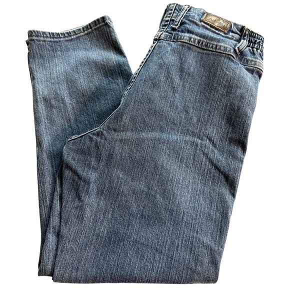 Vintage Lee Mom Jeans Women 10P Side Elastic Stretch High Rise Waist Grunge - Picture 2 of 6